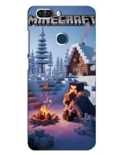 Чохол для ZTE Blade V9 з картинкою «Зимовий Minecraft»