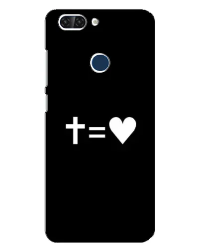 Чехол для ZTE Blade V9 с картинкой «Крест и Сердце»