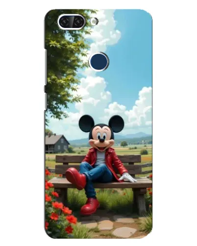 Чехол для ZTE Blade V9 с картинкой «Микки на скамейке»