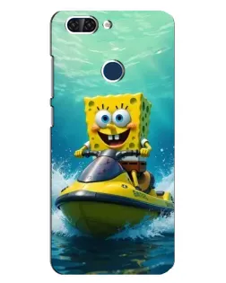 Чехол для ZTE Blade V9 с картинкой «Спанч Боб на гидроцикле»