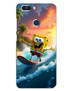 Чехол для ZTE Blade V9 с картинкой «Губка Боб серфингист»