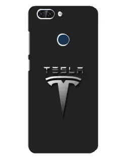 Чохол для ZTE Blade V9 з картинкою «Сталевий логотип Tesla»