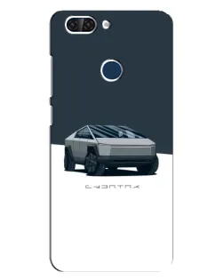 Чохол для ZTE Blade V9 з картинкою «Сріблястий Cybertruck Tesla»