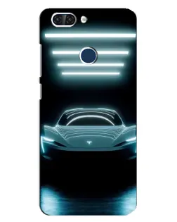 Чохол для ZTE Blade V9 з картинкою «Tesla в неоні»