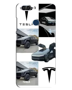 Чохол для ZTE Blade V9 з картинкою «Колаж Cybertruck Tesla»