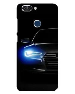 Чохол для ZTE Blade V9 з картинкою «Неоновий погляд Audi»