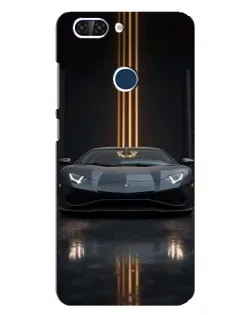 Чохол для ZTE Blade V9 з картинкою «Lamborghini золоті лінії»