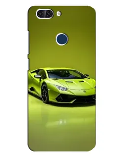 Чохол для ZTE Blade V9 з картинкою «Салатовий Lamborghini Huracan»