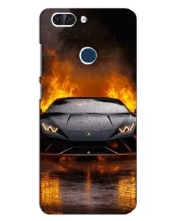Чохол для ZTE Blade V9 з картинкою «Lamborghini у вогні»