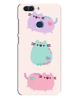 Чохол для ZTE Blade V9 з картинкою «Pusheen тріо»