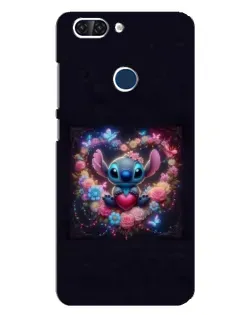 Чехол для ZTE Blade V9 с картинкой «Stitch в цветах»