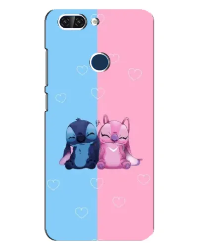 Чехол для ZTE Blade V9 с картинкой «Stitch и Angel Love»