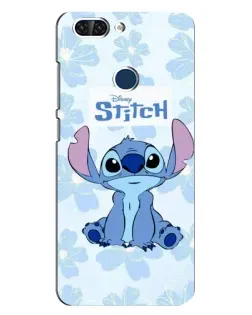 Чехол для ZTE Blade V9 с картинкой «Stitch среди цветов»
