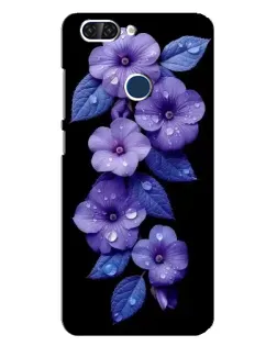 Чехол для ZTE Blade V9 с картинкой «Фиолетовые цветы с росою»