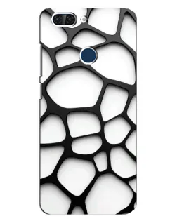 Чехол для ZTE Blade V9 с картинкой «Белая объемная сетка»
