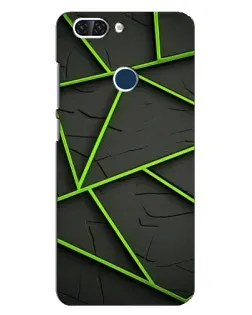 Чохол для ZTE Blade V9 з картинкою «Зелені геометричні лінії»