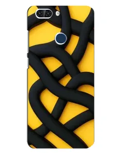 Чохол для ZTE Blade V9 з картинкою «Чорне жовте переплетення»