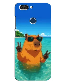 Чехол для ZTE Blade V9 с картинкой «Морская капибара»