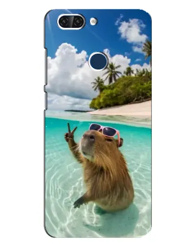 Чехол для ZTE Blade V9 с картинкой «Капибара на море»