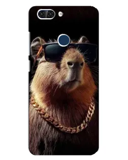 Чехол для ZTE Blade V9 с картинкой «Капибара золотая цепь»