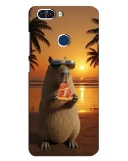 Чехол для ZTE Blade V9 с картинкой «Капибара с пиццей»