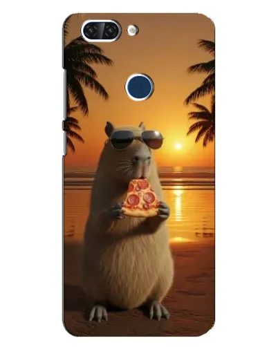 Чехол для ZTE Blade V9 с картинкой «Капибара с пиццей»
