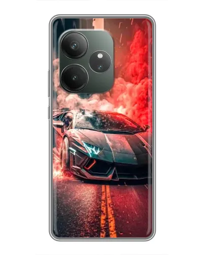 Чохол для ZTE nubia A57 з картинкою «Lamborghini червоний дим»