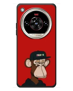 Чехол для ZTE Nubia Focus 2 Ultra с картинкой «Bored Ape — красный фон»