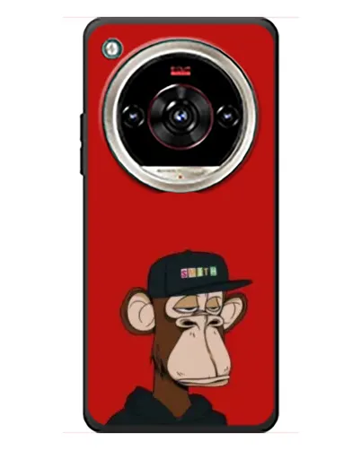 Чехол для ZTE Nubia Focus 2 Ultra с картинкой «Bored Ape — красный фон» Чехол для ZTE Nubia Focus 2 Ultra с картинкой «Bored Ape — красный фон»