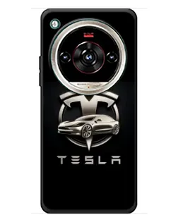 Чохол для ZTE Nubia Focus 2 Ultra з картинкою «Tesla — срібне авто»