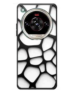 Чехол для ZTE Nubia Focus 2 Ultra с картинкой «Белая объемная сетка»