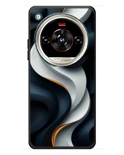 Чехол для ZTE Nubia Focus 2 Ultra с картинкой «Объемные черно-белые ленты» Чехол для ZTE Nubia Focus 2 Ultra с картинкой «Объемные черно-белые ленты»