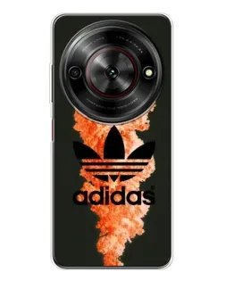 Чехол для ZTE Nubia Focus 5G с картинкой «Оранжевый дым Adidas»