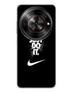 Чехол для ZTE Nubia Focus 5G с картинкой «Текстовый принт Nike»