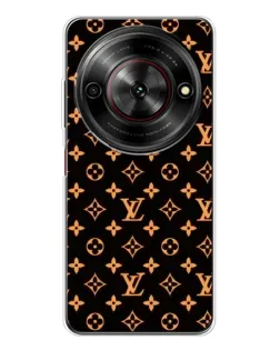 Чехол для ZTE Nubia Focus 5G с картинкой «Золотая монограмма LV»