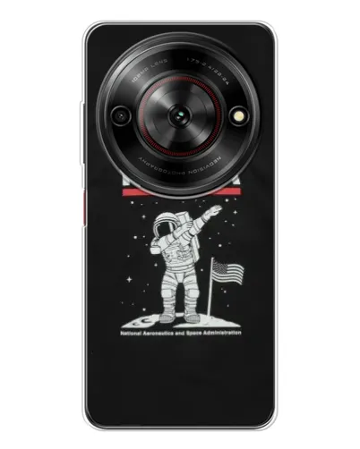 Чехол для ZTE Nubia Focus 5G с картинкой «NASA — шагаем по Луне»
