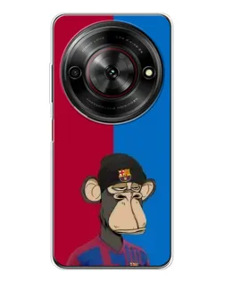 Чехол для ZTE Nubia Focus 5G с картинкой «Bored Ape — фанат Барсы»