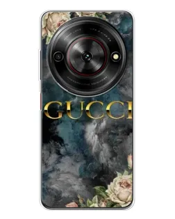 Чехол для ZTE Nubia Focus 5G с картинкой «Абстрактные цветы Gucci»