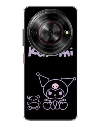 Чехол для ZTE Nubia Focus 5G с картинкой «Kuromi — черный минимализм»