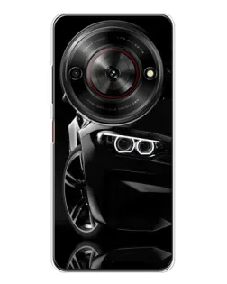 Чехол для ZTE Nubia Focus 5G с картинкой «Черная BMW — профиль»