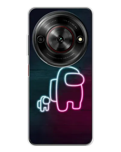 Чехол для ZTE Nubia Focus 5G с картинкой «Among Us неон-арт»
