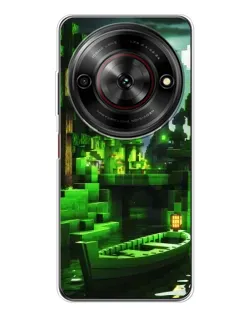 Чехол для ZTE Nubia Focus 5G с картинкой «Minecraft лесной пейзаж»