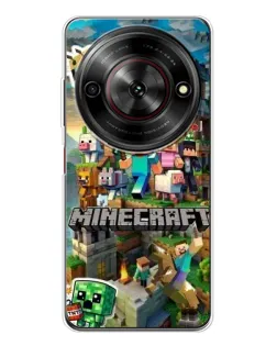 Чехол для ZTE Nubia Focus 5G с картинкой «Замок Minecraft»
