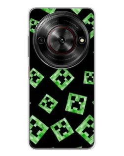 Чехол для ZTE Nubia Focus 5G с картинкой «Паттерн с криперами»