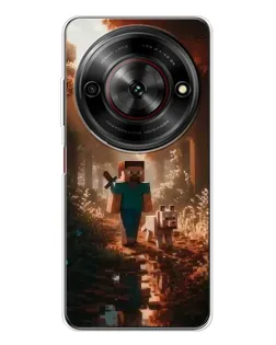 Чехол для ZTE Nubia Focus 5G с картинкой «Стив в лесу»