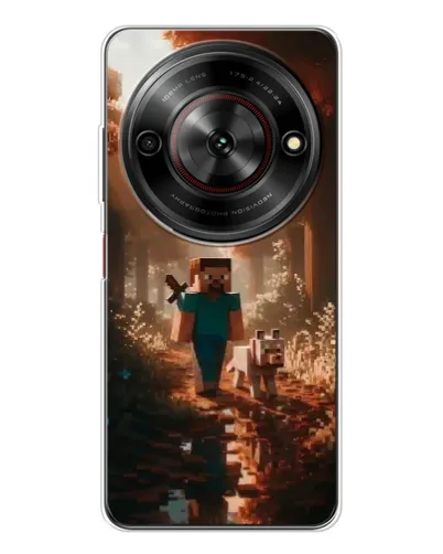 Чехол для ZTE Nubia Focus 5G с картинкой «Стив в лесу» Чехол для ZTE Nubia Focus 5G с картинкой «Стив в лесу»