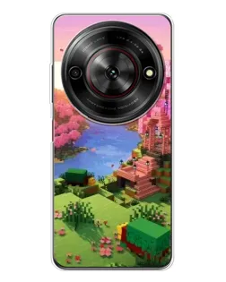 Чехол для ZTE Nubia Focus 5G с картинкой «Розовое дерево Minecraft»