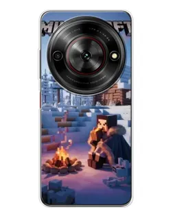 Чехол для ZTE Nubia Focus 5G с картинкой «Зимний Minecraft»