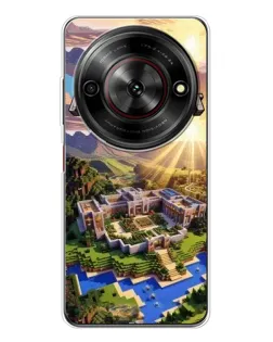 Чехол для ZTE Nubia Focus 5G с картинкой «Minecraft панорама»