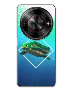 Чехол для ZTE Nubia Focus 5G с картинкой «Черепаха Minecraft»